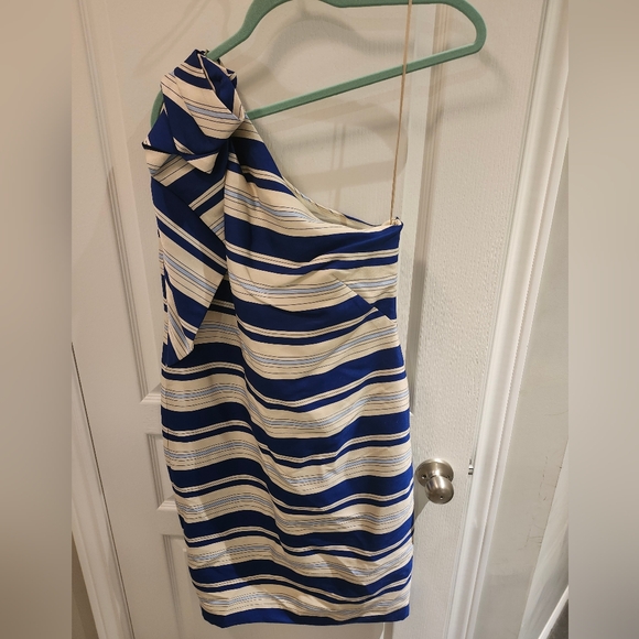 Banana Republic One Strap Striped Midi Dress NWT Size 6 - Picture 1 of 9